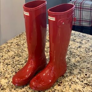 HUNTER BOOTS RED